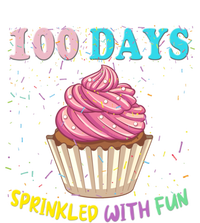 100 Days Sprinkled Fun Pink Cupcake 100th Day Of School Gift Short Acrylic Beanie