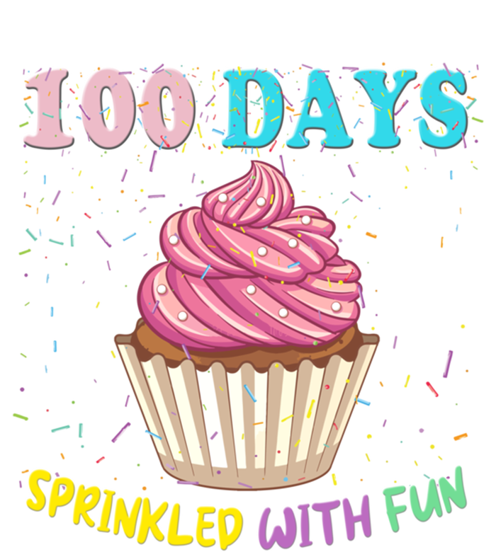 100 Days Sprinkled Fun Pink Cupcake 100th Day Of School Gift Short Acrylic Beanie