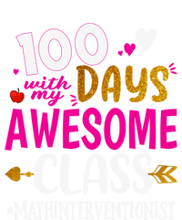 100 Days With My Awesome Class Math Interventionist School Gift Tall Long Sleeve T-Shirt