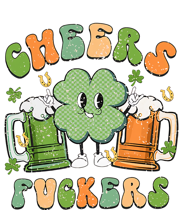 Cheers Fuckers Retro Beer Drinking Team Lucky Clover Saint Patrick's Day Premium Hoodie