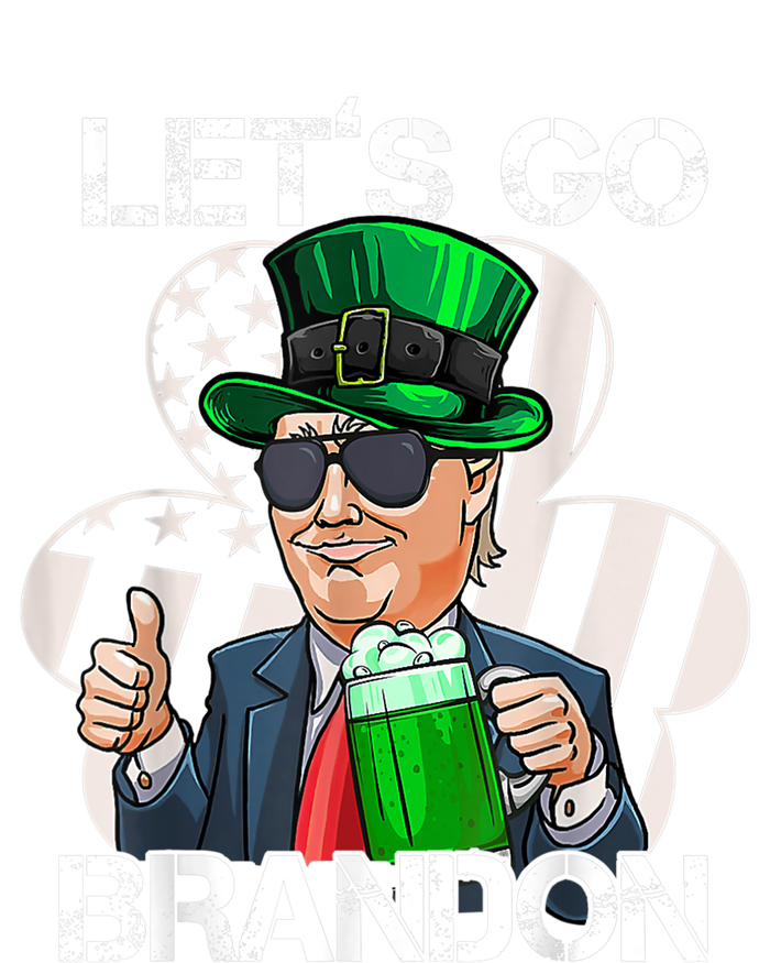 Lets Go Brandon St Patricks Day Trump American Flag Shamrock T-Shirt