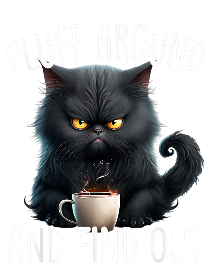 Fluff Around And Find Out Funny Cat Adult Humor V-Neck T-Shirt