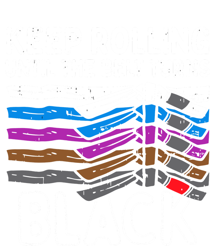 Keep Rolling Until Belt Turns Black Jiu Jitsu BJJ Sport Gift Sustainable Beanie