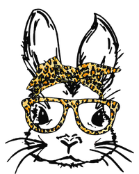 Funny Cute Bunny Wearing Glasses Leopard Easter Day Cooling Performance Long Sleeve Crew