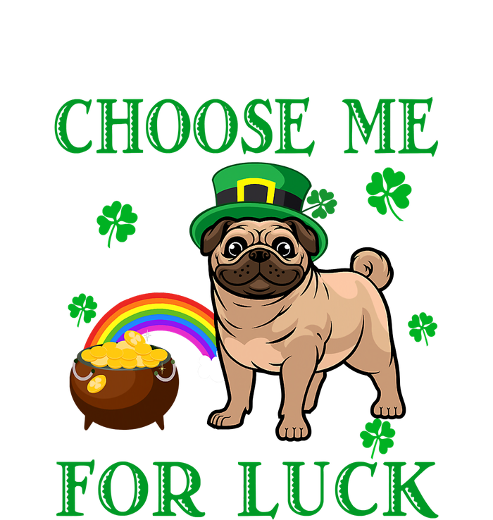 Pug Choose Me For Luck Dog Shamrock St Patrick Day Short Acrylic Beanie