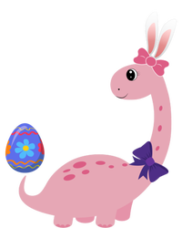 Brontosaurus Bunny Ears Egg Easter Day Dinosaur Dino Funny Gift Infant Baby Jersey Bodysuit