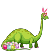 Brontosaurus Bunny Ears Egg Easter Day Dinosaur Dino Gift Women's Racerback Tank