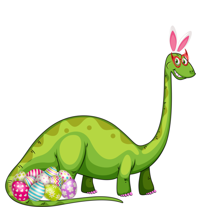 Brontosaurus Bunny Ears Egg Easter Day Dinosaur Dino Gift Women's Racerback Tank