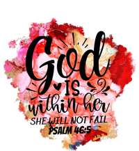 Christian God's Within Her She Will Not Fail Bible Religious Funny Gift Ceramic Bell Ornament