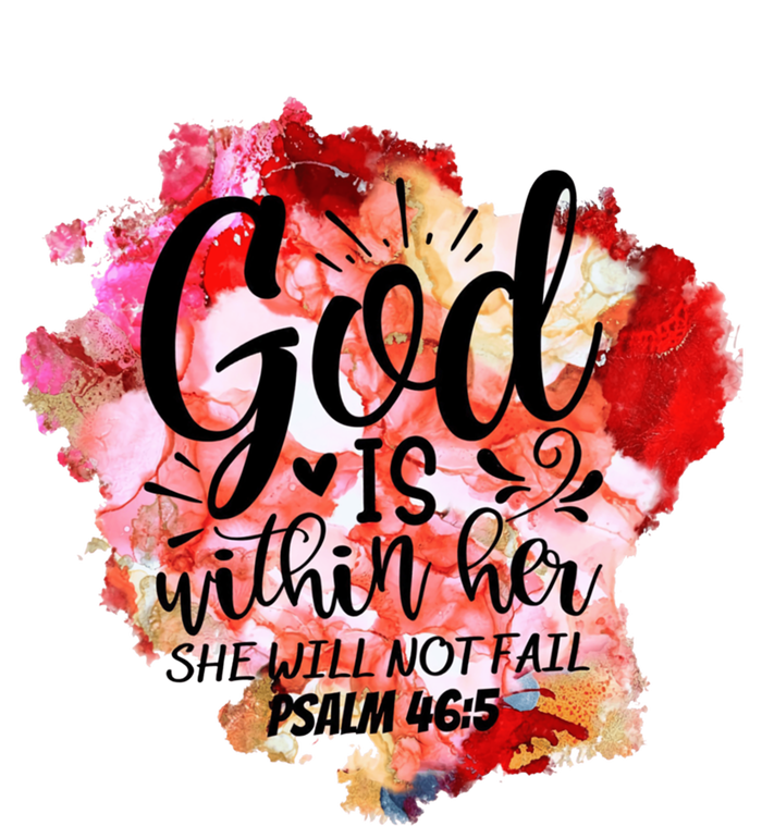 Christian God's Within Her She Will Not Fail Bible Religious Funny Gift Ceramic Bell Ornament