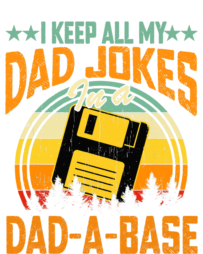 I Keep All My Dad Jokes In A Dad-A-Base Fathers Day Gift Short Acrylic Beanie