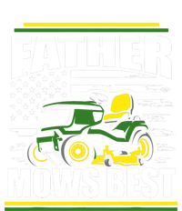 Father Mows Best Funny Lawn Mower American Flag Fathers Day Platinum Collection Golf Towel