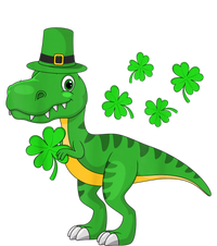 Cute St Patricks Day Dinosaur Shamrock Leprechaun Hat T-Shirt