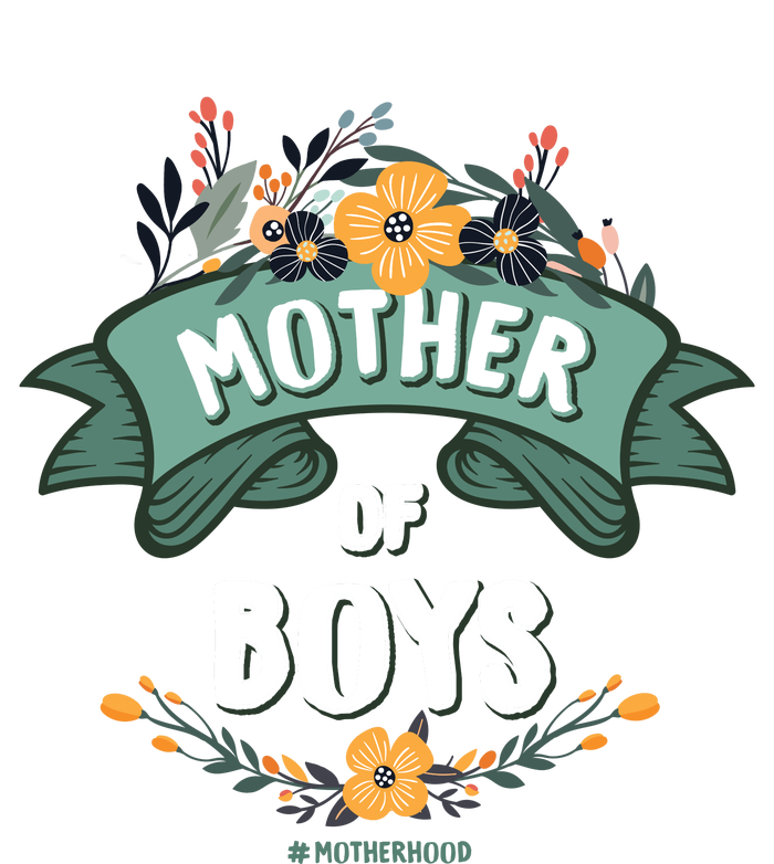 Floral Mother Of Boys Baby Shower Cooling Performance Long Sleeve Crew