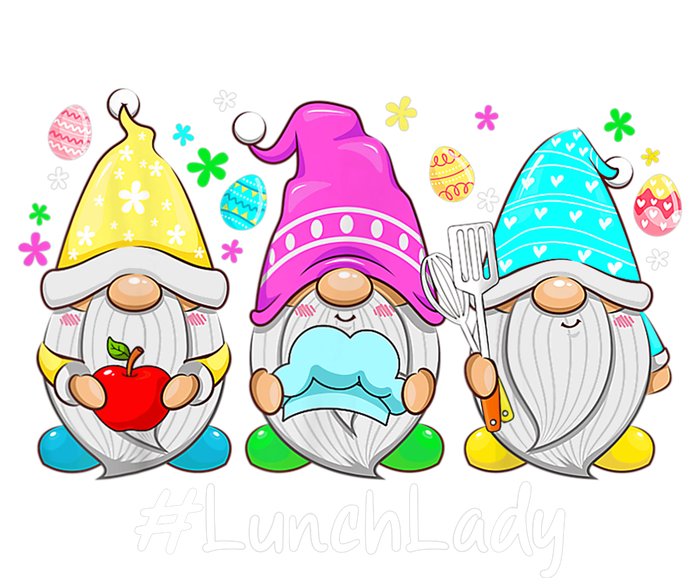 Cute Easter Day Gnome Love Lunch Lady Wo Matching Striped Beanie with Solid Band