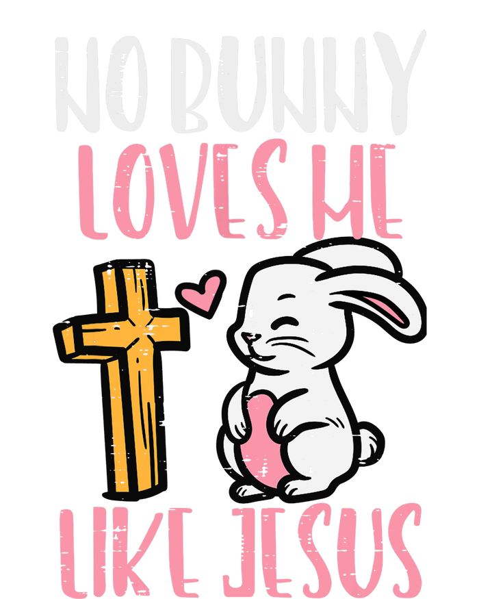 No Bunny Loves Me Like Jesus Easter Christian Religious Women's Crop Top Tee