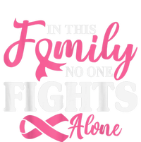 In This Family No One Fight Alone Breast Cancer Pink Ribbon T-Shirt