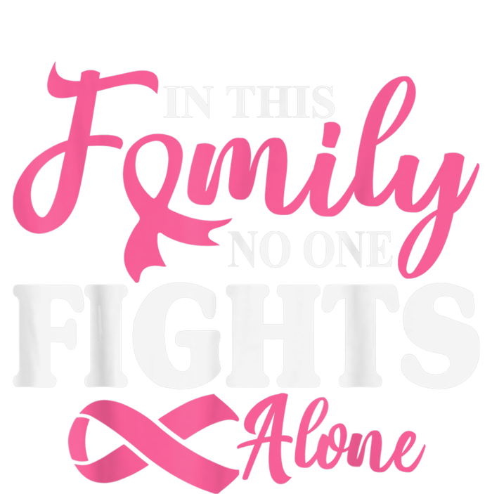 In This Family No One Fight Alone Breast Cancer Pink Ribbon T-Shirt