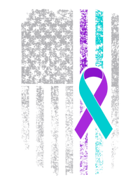 Suicide Prevention Awareness American Flag Ribbon Support Women's T-Shirt