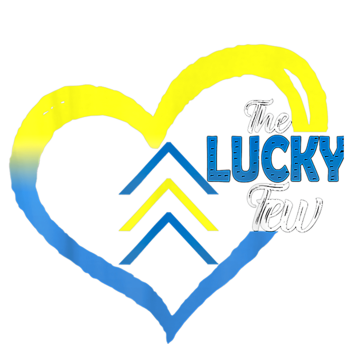 The Lucky Few Heart Ribbon Three Arrows Down Syndrome Coaster