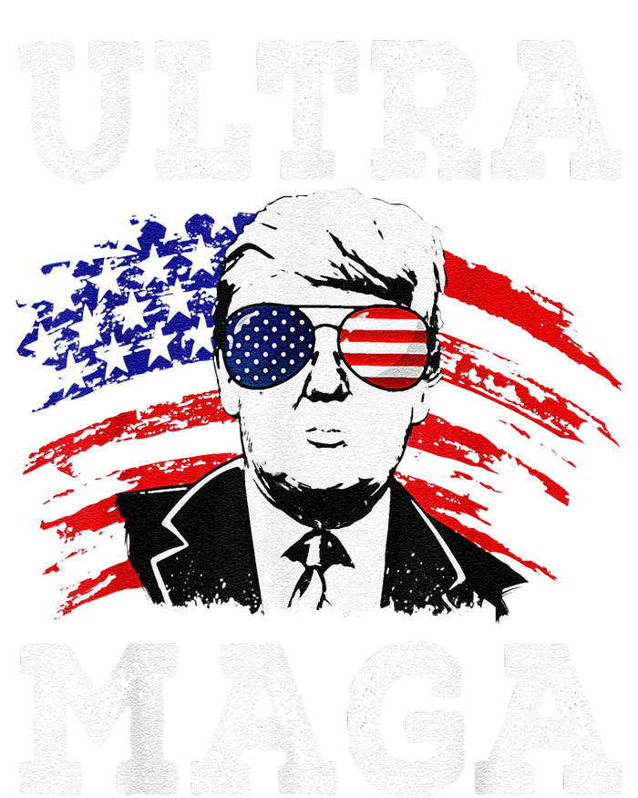 Distressed Ultra Maga Trump USA Flag T-Shirt