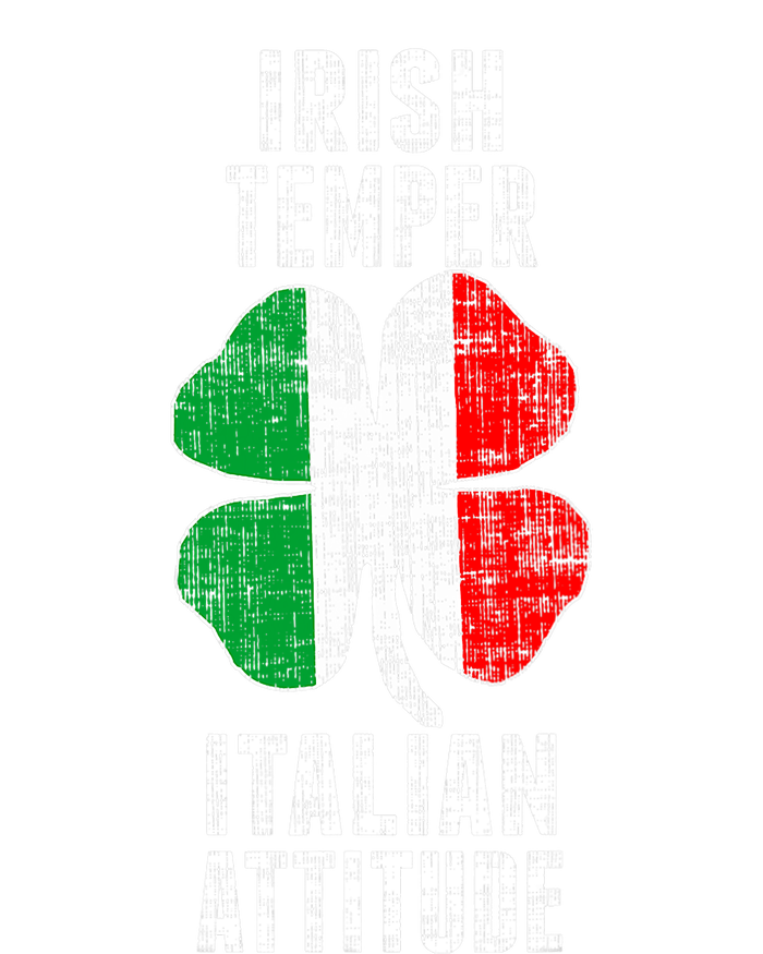 Irish Temper Italian Attitude St. Patricks Shamrock Performance Long Sleeve Polo