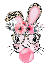 Cute Bunny With Leopard Glasses Bubblegum Easter Day Gifts T-Shirt