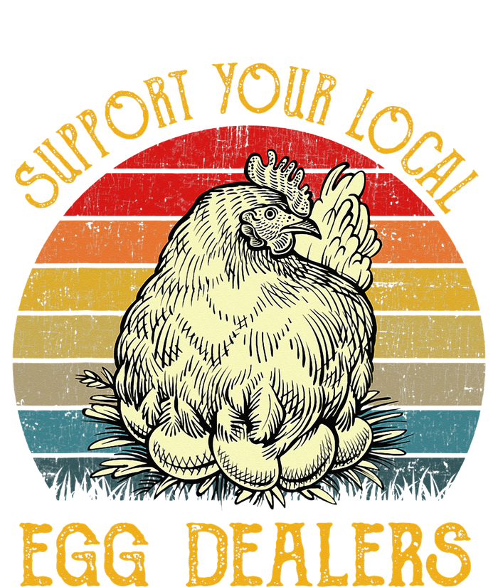 Support Your Local Egg Dealers Farmers Funny Chicken Lover Performance Long Sleeve Polo