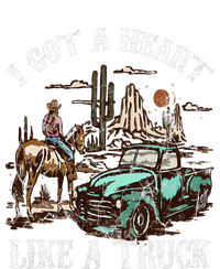 Western Sunset Cow I Got A Heart Like A Truck Vintage PosiCharge RacerMesh Polo