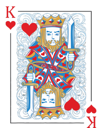 1 Of 2 King And Queen Matching Poker For Couples V-Neck T-Shirt