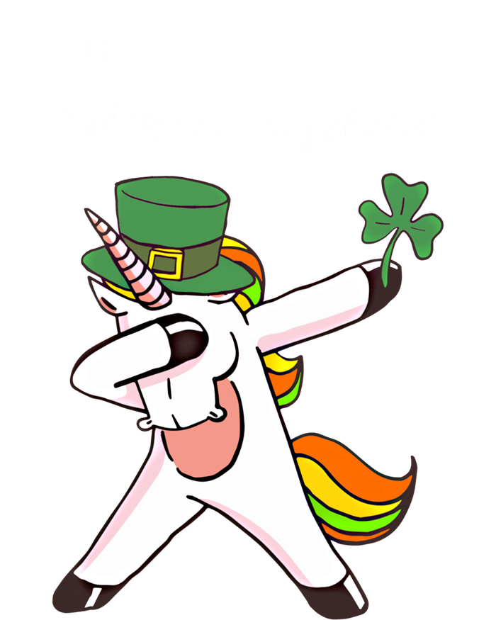 Funny Here For The Shenanigans Unicorn St Patricks Day Gift Poster