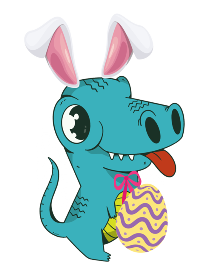 Dinosaur With Easter Ears Easter Eggs Easter Bunny Cool Gift T-Shirt