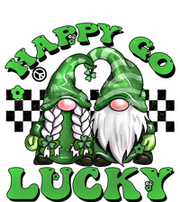 Groovy St Patricks Day Gnomes Happy Go Lucky Cute Gift Striped Beanie with Solid Band