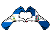 Dominican Nicaraguan Heart Nicaragua Flag Heritage Gift Kids Long Sleeve Shirt