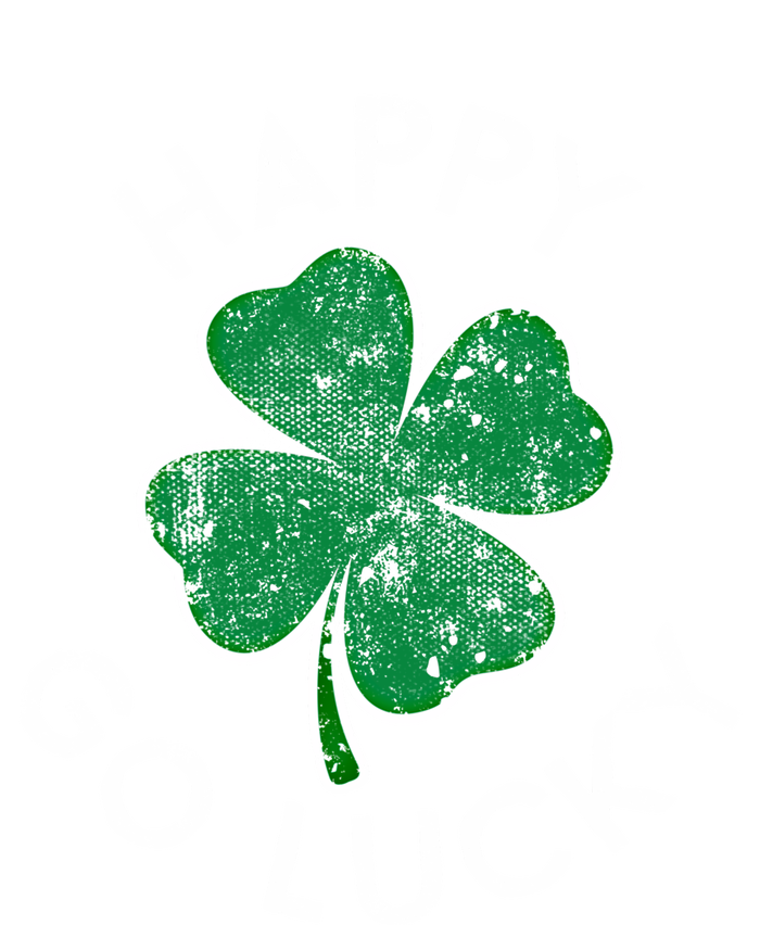 Happy Go Luck Lucky Clover St Patrick's Day Distress Great Gift Ladies Long Sleeve Shirt