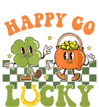 Happy Go Lucky St Patrick's Day Retro Groovy Shamrock Irish Great Gift T-Shirt