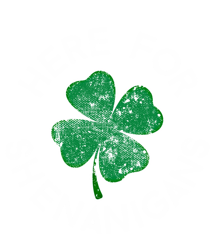 Here For Shenanigans Lucky Clover St Patrick's Day Distress Great Gift Valucap Bio-Washed Visor