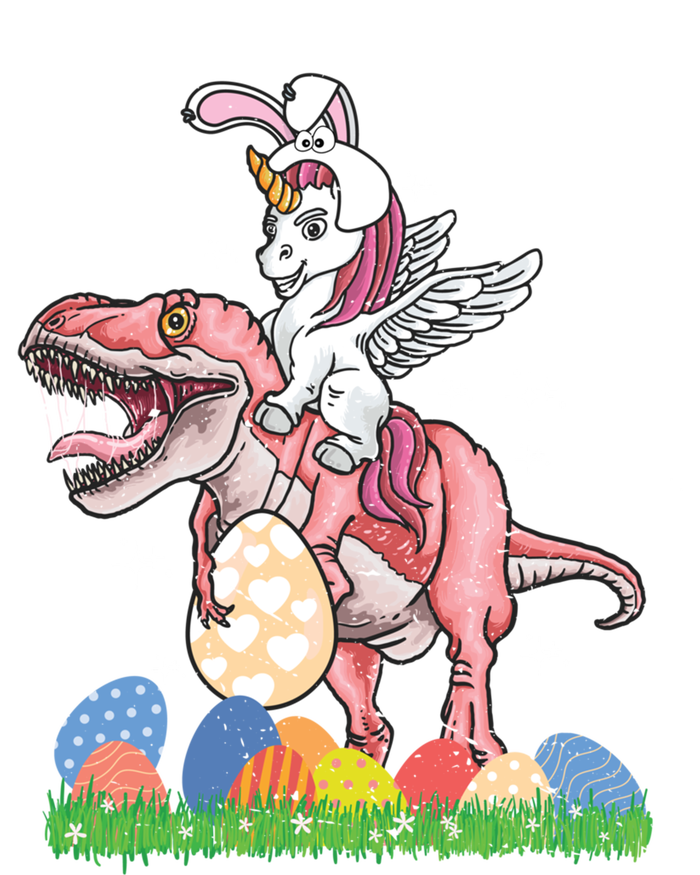 Easter Day Dinosaur Unicorn Bunny Ears Easter Eggs Gift T-Shirt