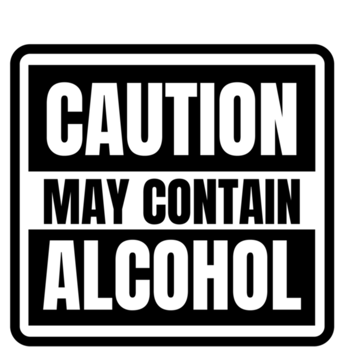 Caution May Contain Alcohol Funny Party Outfit Drinking Quote Saying Stainless Steel Travel Mug