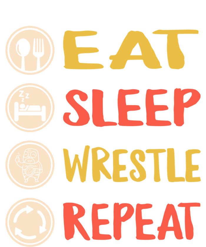 Eat Sleep Wrestle Repeat Wresting Wrestler Combat Coach Meaningful Gift Women's Tri-Blend 3/4-Sleeve Raglan Shirt