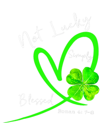 Not Lucky Simply Blessed Christian Shamrock St Patricks Day Cropped Pullover Crew