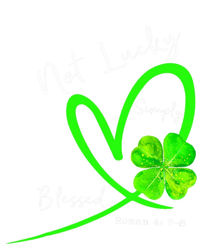 Not Lucky Simply Blessed Christian Shamrock St Patricks Day Cropped Pullover Crew