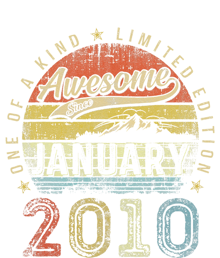 13th Birthday Gift Awesome Since January 2010 13 Year Old Kids T-Shirt