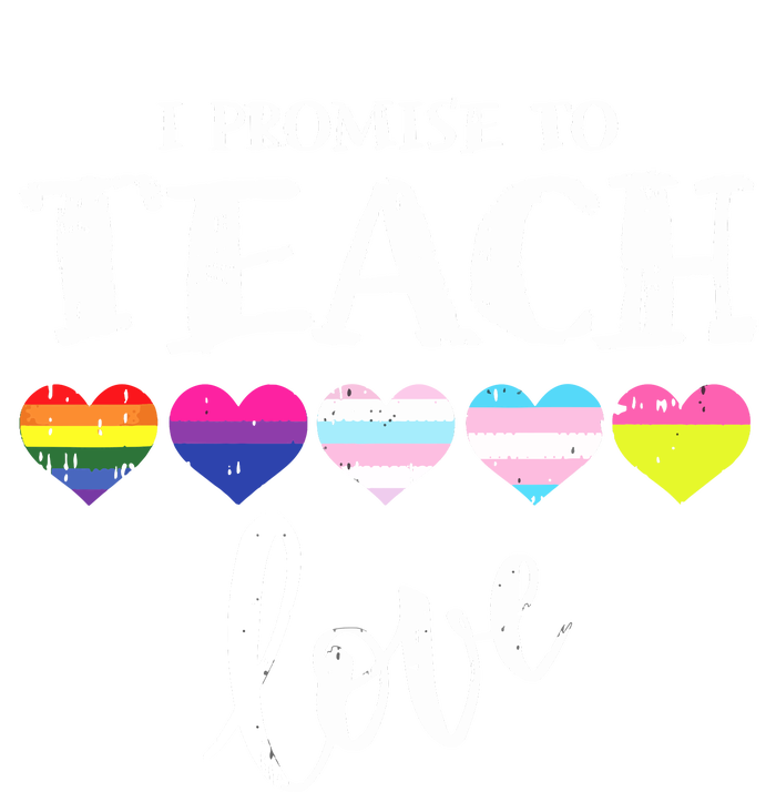 I Promise To Teach Love LGBTQ Pride Proud Ally Teacher 7-Panel Snapback Hat