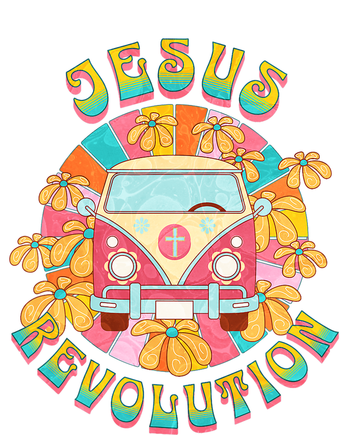 Jesus Revolution People Retro Van Bus Christian Faith 7-Panel Snapback Hat