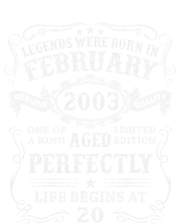 20th Birthday Gift Legends Born In February 2003 20 Year Old Cute T-Shirt