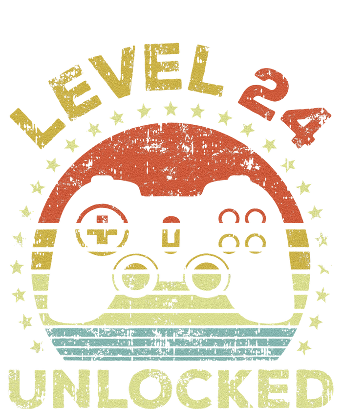 24th Birthday Gaming Level 24 Unlocked T-Shirt