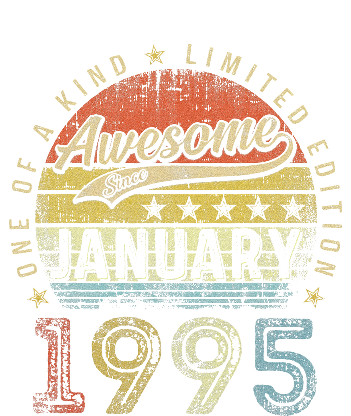 28th Birthday Gift Awesome Since January 1995 28 Year Old Kids Tie-Dye T-Shirt