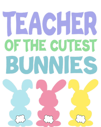 Teacher Of The Cutest Bunnies Easter Teacher Bunny Students Gift Pom Pom 12in Knit Beanie