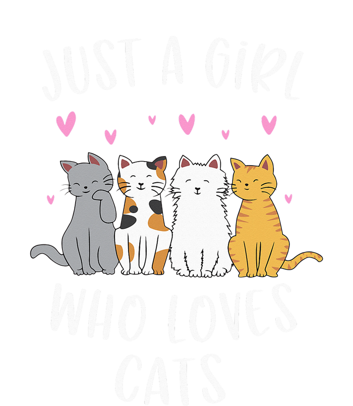 Just A Girl Who Loves Cats Cute Cat Lover T-Shirt